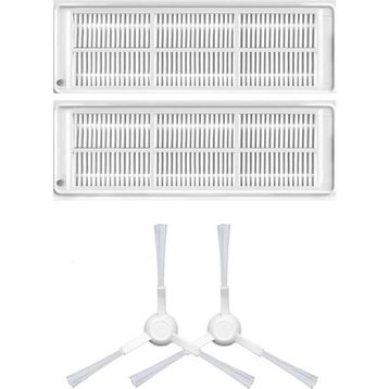 Robotyedek Xiaomi Mop Pro Styj02ym Beyaz Uyumlu 4 Parça Yedek Hepa Filtre ve Yan Fırça