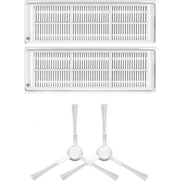 Robotyedek Xiaomi Mop Pro Styj02ym Beyaz Uyumlu 4 Parça Yedek Hepa Filtre ve Yan Fırça