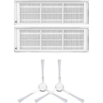 Robotyedek Xiaomi Mop Pro Styj02ym Beyaz Uyumlu 4 Parça Yedek Hepa Filtre ve Yan Fırça