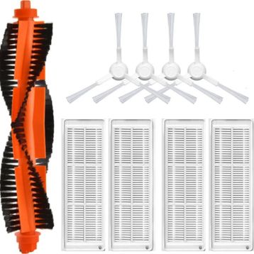 Robotyedek Xiaomi Mop Pro Styj02ym Beyaz Uyumlu 9 Parça Set Yedek Mopsuz Fırça Hepa Filtre Mop