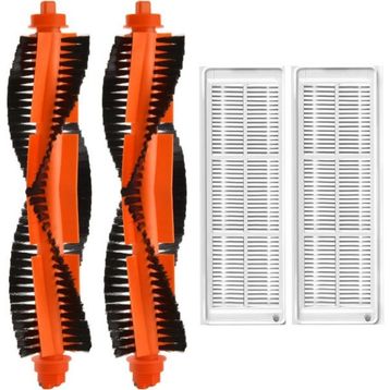 Robotyedek Xiaomi Mop Pro Styj02ym Siyah Uyumlu 4 Parça Yedek Ana Fırça ve Hepa Filtre