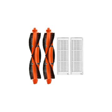 Robotyedek Xiaomi Mop Pro Styj02ym Siyah Uyumlu 4 Parça Yedek Ana Fırça ve Hepa Filtre