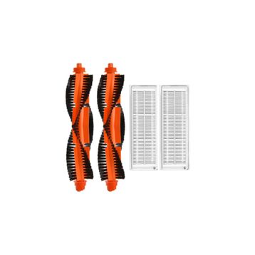 Robotyedek Xiaomi Mop Pro Styj02ym Siyah Uyumlu 4 Parça Yedek Ana Fırça ve Hepa Filtre
