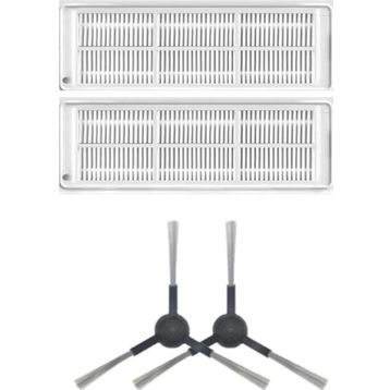 Robotyedek Xiaomi Mop Pro Styj02ym Siyah Uyumlu 4 Parça Yedek Hepa Filtre ve Yan Fırça