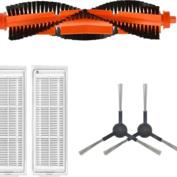 Robotyedek Xiaomi Mop Pro Styj02ym Siyah Uyumlu 5 Parça Set Yedek Mopsuz Fırça Hepa Filtre