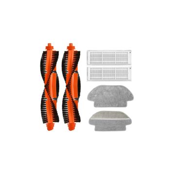 Robotyedek Xiaomi Mop Pro Styj02ym Siyah Uyumlu 6 Parça Set Yedek Fırça Hepa Filtre Mop