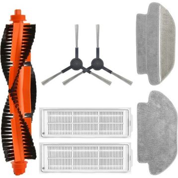 Robotyedek Xiaomi Mop Pro Styj02ym Siyah Uyumlu 7 Parça Set Yedek Fırça Hepa Filtre Mop