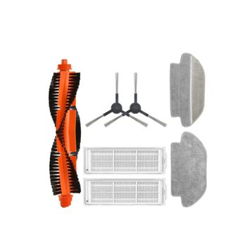 Robotyedek Xiaomi Mop Pro Styj02ym Siyah Uyumlu 7 Parça Set Yedek Fırça Hepa Filtre Mop