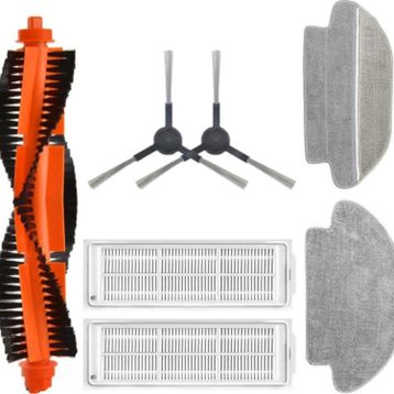 Robotyedek Xiaomi Mop Pro Styj02ym Siyah Uyumlu 7 Parça Set Yedek Fırça Hepa Filtre Mop