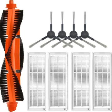 Robotyedek Xiaomi Mop Pro Styj02ym Siyah Uyumlu 9 Parça Set Yedek Mopsuz Fırça Hepa Filtre Mop