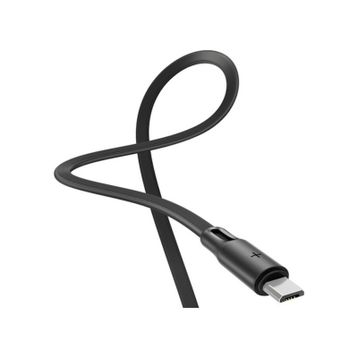 Rock S1 Flat Yassı 1 mt 2A Siyah Micro USB Şarj ve Data Kablosu