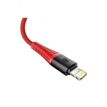 Rock Space Z8 Hi-Tensile 120 cm 5 V 2 A Kırmızı Max Lightning Şarj ve Data Aktarım Kablosu