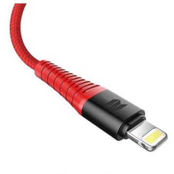 Rock Space Z8 Hi-Tensile 120 cm 5 V 2 A Kırmızı Max Lightning Şarj ve Data Aktarım Kablosu