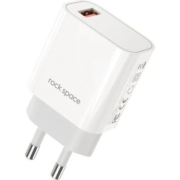 Rock T48 Space Single 18 W Qc 3.0 Beyaz Mini Seyahat Şarj Cihazı