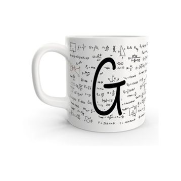 Rock'n Fox G Harfi Matematik Formül Tasarım Harfli Kupa Bardak