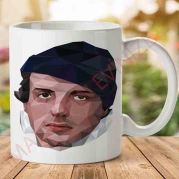 Rocky 1 Poly Rambo Piksel Baskılı Kupa Bardak
