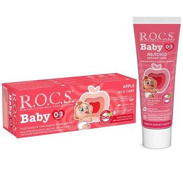 Rocs Baby 35 ml 0-3 Yaş Florürsüz Elma Püresi Diş Macunu