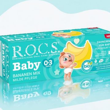 Rocs Baby 76533 0-3 Yaş 45 gr Muz Püresi Tadında Bebek Diş Macunu