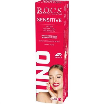 Rocs Uno Sensitive Hassas Dişler 74 gr Diş Macunu