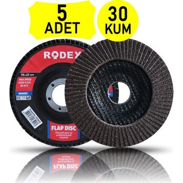 Rodex 115 Mm 40 Kum Flap Disk Zımpara