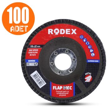 Rodex 115 Mm 60 Kum Flap Disk Zımpara