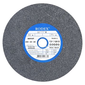 Rodex 200x25x20 mm 60 Kum 5 Adet Taşlama Bıçak Bileme Zımpara Taşı Taş Motoru