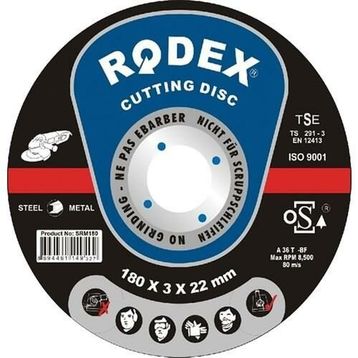Rodex RDM18030 180x3.0x22 Metal Kesme Taşı