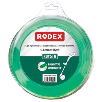 Rodex RDY516 1.6 mm 15 m Yeşil Yuvarlak Motorlu Tırpan Misina