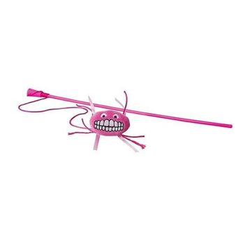 Rogz Catnip Flossy Magic Stick Gülen Surat Pembe 46 cm Kedi Olta Oyuncağı
