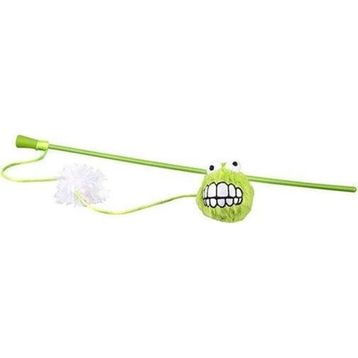 Rogz Catnip Toyz Fluffy Magic Stick Yeşil 46 cm Peluş Kedi Olta Oyuncağı