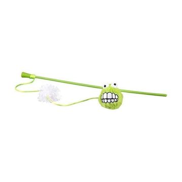 Rogz Catnip Toyz Fluffy Magic Stick Yeşil 46 cm Peluş Kedi Olta Oyuncağı