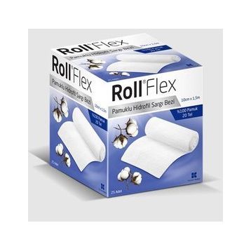 Roll 10 cm 1.5 mt Hidrofil Flex Sargı Bezi
