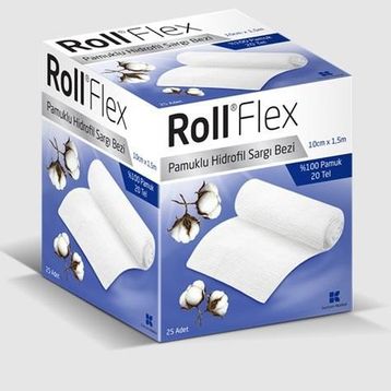 Roll 10 cm 1.5 mt Hidrofil Flex Sargı Bezi