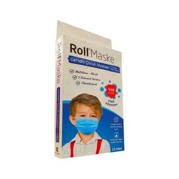 Roll 10'lu 1 Kutu Erkek Çocuk Cerrahi Maskesi