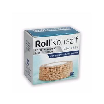 Roll 2.5 cmX4.5 m Kohezif Elastik Bandaj