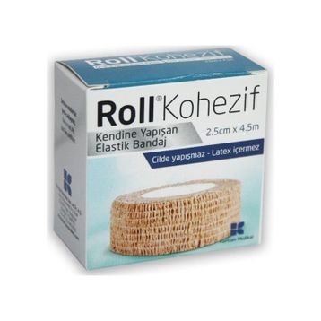 Roll 2.5 cmX4.5 m Kohezif Elastik Bandaj