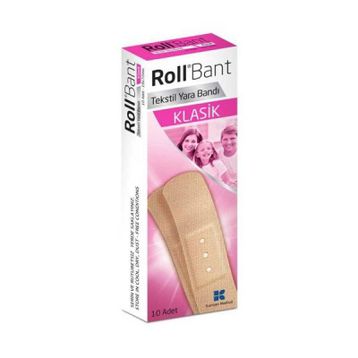 Roll Bant Tekstil Klasik 10'lu Yara Bandı