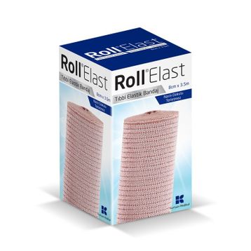 Roll Elast Ten Rengi 8 cm x 3.5 m Bandaj
