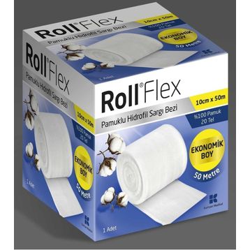 Roll Flex 10 cm 50 mt Hidrofil Sargı Bezi