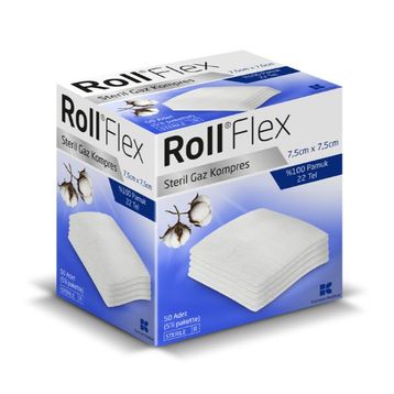 Roll Flex 7.5x7.5 cm 50 Adet Steril Gaz Kompres