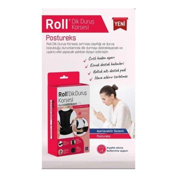 Roll Postureks Ayarlanabilir Bedenli Dik Duruş Korsesi