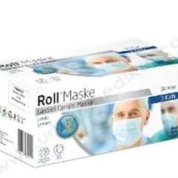 Roll Steril 3 Katlı Lastikli 50 Adet Maske