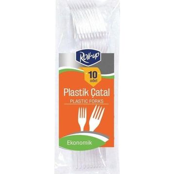 Roll Up 10'lu Plastik Çatal