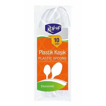 Roll Up 10'lu Plastik Kaşık