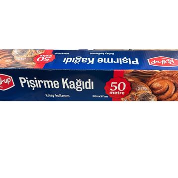 Roll Up 37 cm 50 mt Beyaz Yağlı Fırın Tepsi Pişirme Kızartma Kağıdı