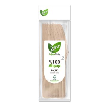 Roll Up 8'li Doğaya Dönüş Ahşap Bıçak
