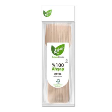 Roll Up 8'li Doğaya Dönüş Ahşap Çatal