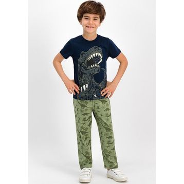 RolyPoly Dino Lacivert Erkek Çocuk Pijama Takımı