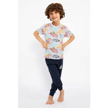 RolyPoly Enjoy Summer Gri Melanj Erkek Çocuk Pijama Takım
