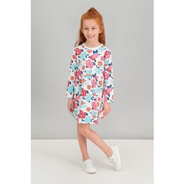 RolyPoly Flowers Krem Kız Çocuk Elbise